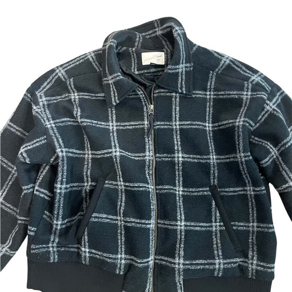 Universal Thread Black and Gray Checkered Jacket - image 5